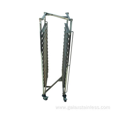 Stainless Steel Bread Pan Bakery Trolley